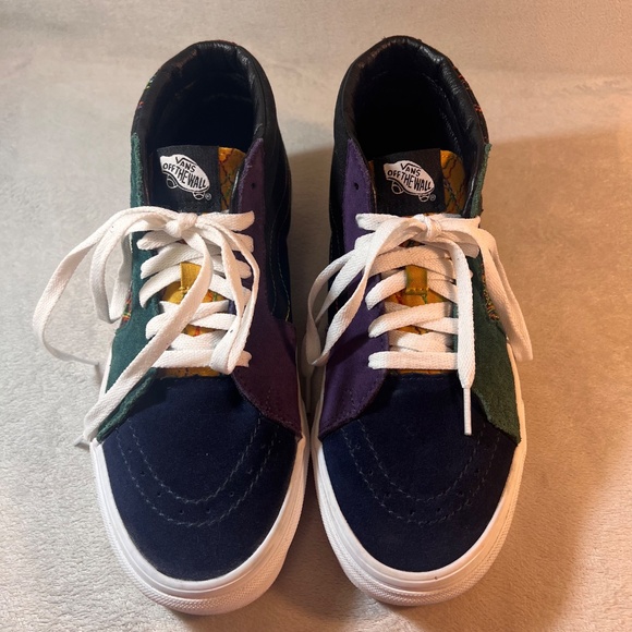 Vans Sk8-Mid Frenzy Dark Rainbow High Tops Skateboard Shoe Size 9 M / 10.5 W - Picture 2 of 13